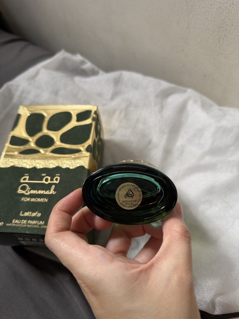 Lattafa Qimmah for Women (Category: Fragrance & Deodorants) located in Manila. Submitted by blueberry101 (Listing ID 1462075668, Image 2). Description: ✨ FOR SALE ✨ Lattafa Qimmah for Women 100ml 💗 100ml EDP ✨ Authentic 💰 ₱2,000 RFS: Not my scent 🤍 DM if interested!.