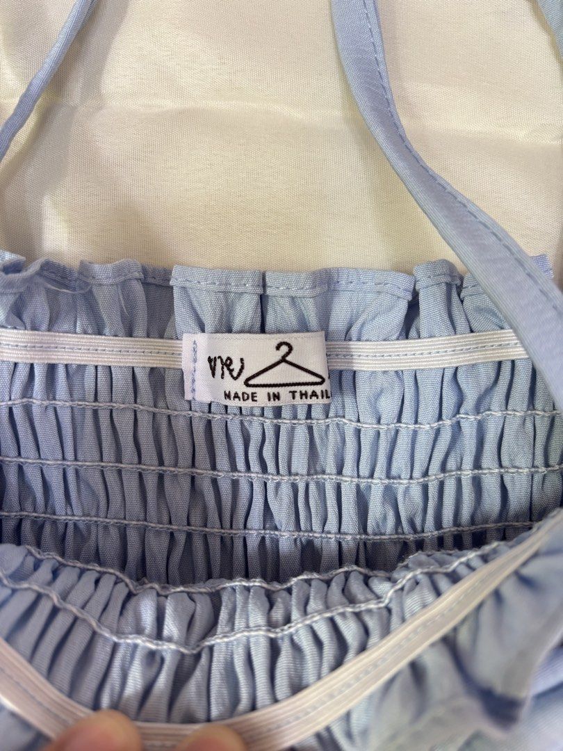 LIGHT BLUE PEPLUM TOP (Category: Sleeveless) located in Batangas. Submitted by nishiaoui_04 (Listing ID 1462142056, Image 3). Description: Condition: Good condition 📌 No visible major stains or damage 📌 Actual item is shown in the photos 📌 Size Xs - Small 📌 Worn Once 📌 Bought it from Thailand 💌 Message me for measurements or additional photos! RFS: decluttering / no longer used.