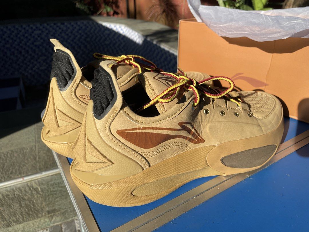 Li-Ning Jimmy Butler 3 - Curry (Category: Sneakers) located in Silay City. Submitted by youngearth_af01e5 (Listing ID 1462261029, Image 2). Description: - Original Li-Ning Jimmy Butler 3 Basketball Shoes in Curry colorway - Unique textured design on the toe box - Red and yellow speckled laces - Comes with original box and packaging - Perfect for basketball or casual wear - bought for 6640, selling for 17% less - gcash/bank transfer only.
