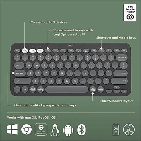 Logitech Pebble Keys 2 K380s Multi-Device Keyboard (Category: Computer Keyboard) located in Pasig City. Submitted by parokya (Listing ID 1462052907, Image 3). Description: - Logitech Pebble Keys 2 K380s Keyboard - Connect up to 3 devices simultaneously - Enjoy quiet typing with comfortable round keys - Compatible with Mac, Windows, iOS, and Android - Batteries included for immediate use - Responsibly packaged for safe delivery 《price is negotiabl