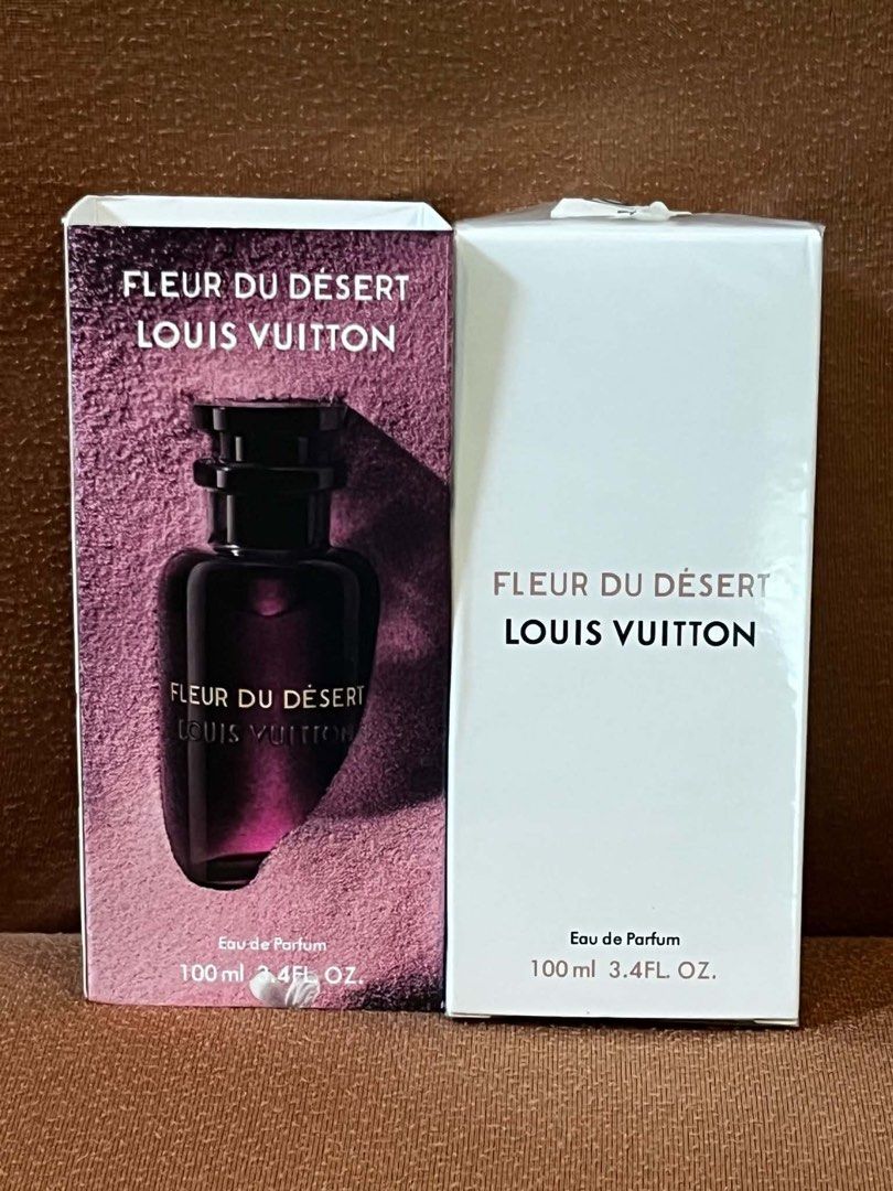 Louis Vuitton Fleur Du Desert Eau de Parfum 100ml (US tester) (Category: Fragrance & Deodorants) located in Cainta. Submitted by cherie0831 (Listing ID 1462061444, Image 1). Description: - US tester -Louis Vuitton Fleur Du Desert Eau de Parfum - Size: 100ml (3.4 fl oz) - Comes in original packaging - Ideal for those who love floral fragrances.