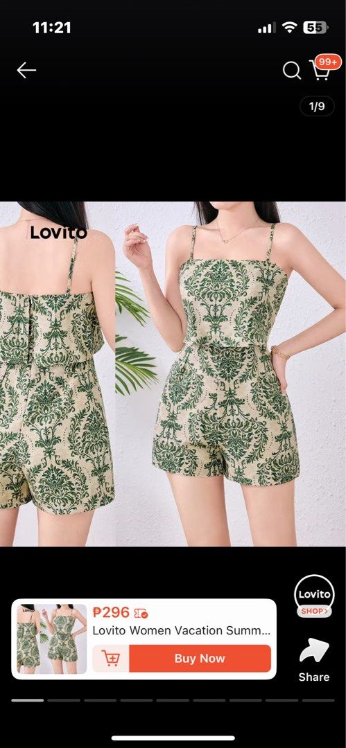 Lovito Jumpsuit/Romper (Category: Rompers) located in Antipolo. Submitted by sldchloe_declutters (Listing ID 1462203445, Image 2). Description: Decluttering ❤️ • Med-Large Loc: Antipolo.
