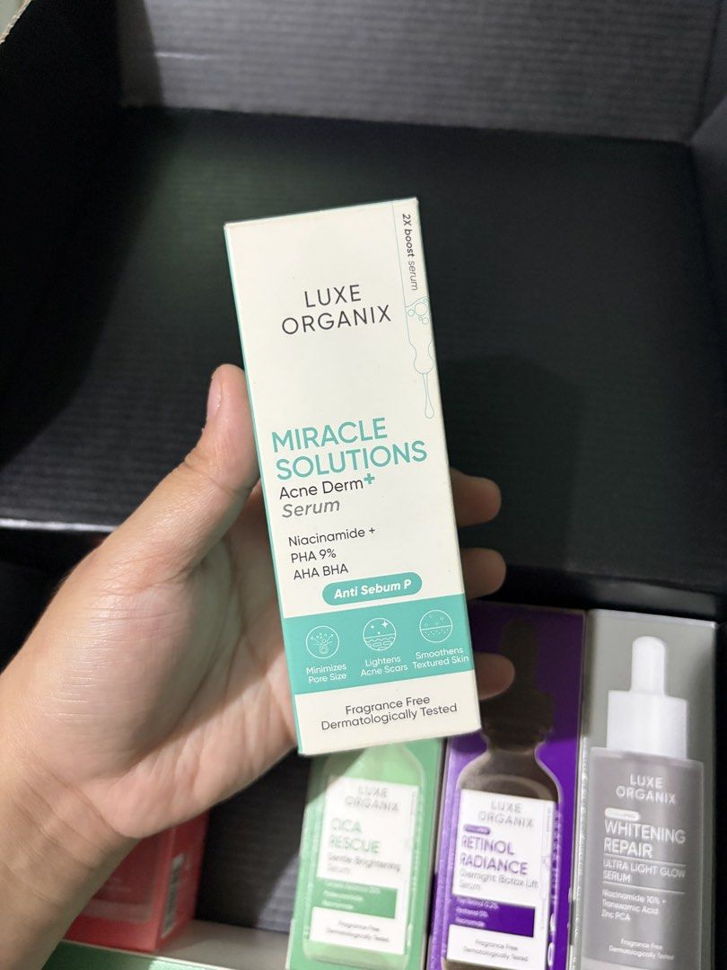 Luxe Organix Miracle Solutions Serum (Category: Face Care) located in Quezon City. Submitted by berrystrawng (Listing ID 1462044994, Image 1). Description: used once only rfs: affiliate.