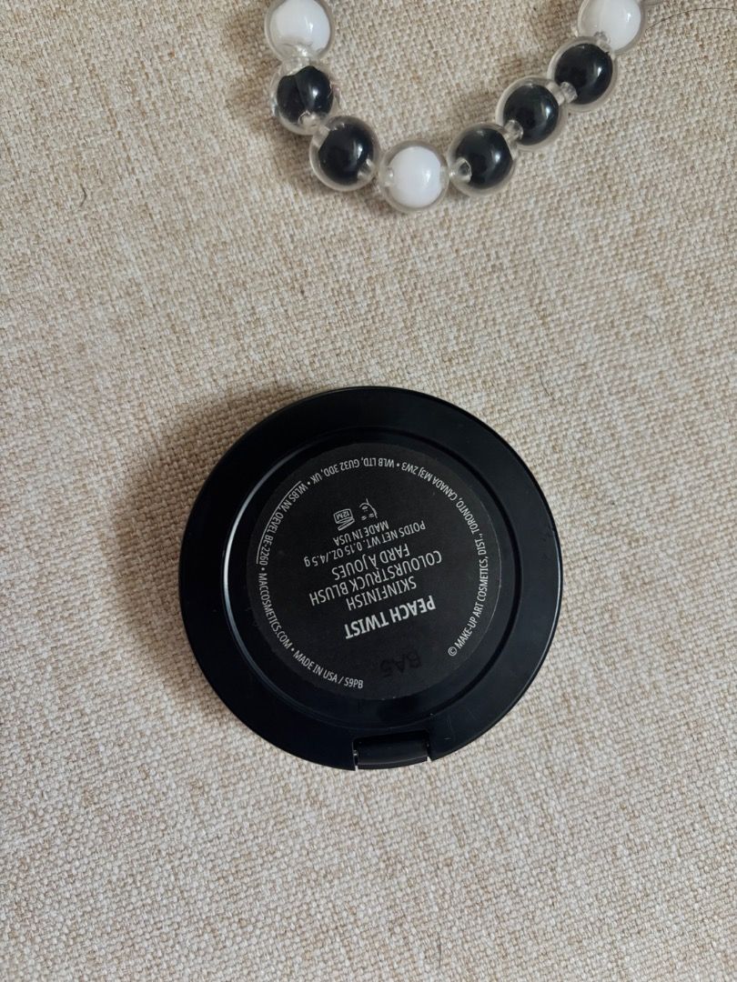 MAC Powder Blush - Peach Twist (Category: Makeup) located in Taguig. Submitted by unclatteredlife2124509 (Listing ID 1462103715, Image 3). Description: - MAC Powder Blush in shade 'Peaches' - Beautiful peachy-pink color with subtle shimmer - Embossed pattern still clear - Perfect for a healthy, natural flush - Comes in original compact with mirror Rfs: not my shade Swatched for 2-3x lang Does not come with the box but will make sure to securely p