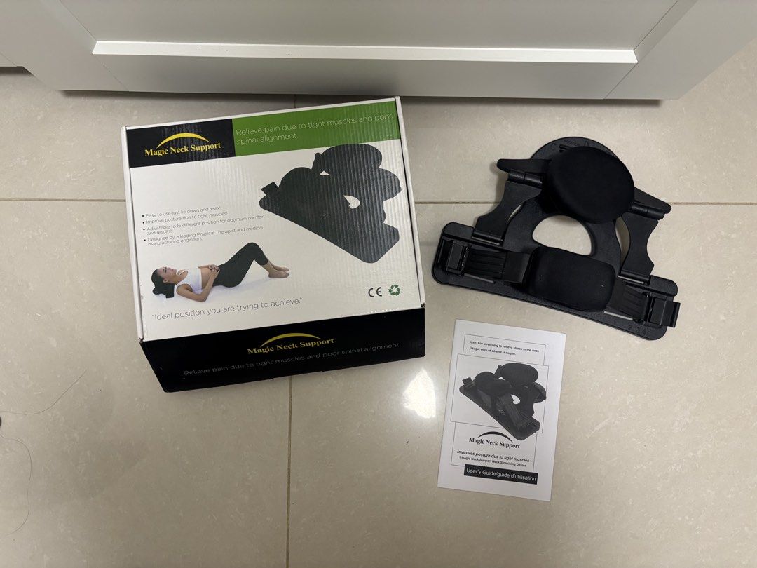 Magic neck support （分類：運動與健身 - 拉伸配件）位於 Hong Kong。 由 caroltsang3 提交（商品編號 1462220106，圖片 1）。簡介： Relieve pain due to tight muscles and poor spinal alignment。