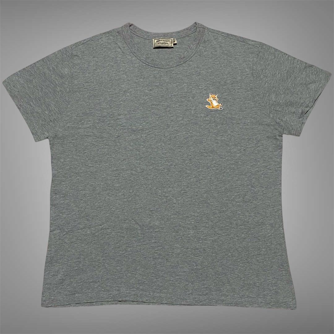 Maison Kitsune (Category: Tshirts & Polo Shirts ) located in Mabalacat. Submitted by stellargarments (Listing ID 1462075663, Image 1). Description: L - 25 W - 22 Condition -9.5/10 Super smooth Solid burda logo No stain Smooth on skin fabric Need wash fresh from bale lukot pa po Color may vary due to lighting.