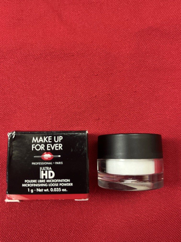 MAKEUP FOR EVER ULTRA HD MICROFINISHING LOOSE POWDER (Category: Makeup) located in Manila. Submitted by luxeclassyshop (Listing ID 1462088655, Image 1). Description: MAKEUP FOR EVER ULTRA HD MICROFINISHING LOOSE POWDER 1g .