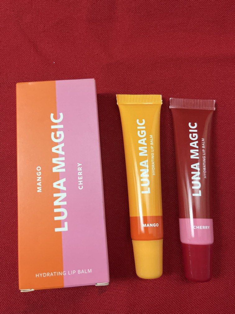 MANGO LUNA MAGIC CHERRY (Category: Makeup) located in Manila. Submitted by luxeclassyshop (Listing ID 1462096804, Image 1). Description: Set MANGO LUNA MAGIC CHERRY Hydrating lip balm 15ml cherry 15ml mango.