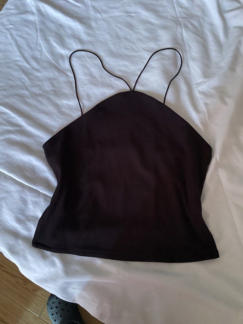 MANGO Ribbed Halter Neck Top (Category: Sleeveless) located in Manila. Submitted by kshops777 (Listing ID 1462062833, Image 2). Description: Mango Ribbed Halter Neck Top LIGHTLY USED RFS: Decluttering MOP: Gcash or Bank Transfer (PNB) MOD: Lalamove, J&T, or meet up around DLSU Manila Classic top!.