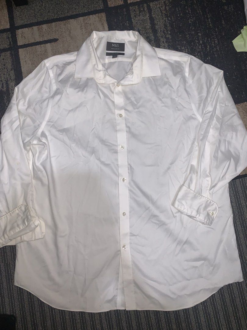 marks & spencer longsleeve polo bought (Category: Formal Shirts) located in Manila. Submitted by slayandchic (Listing ID 1462200266, Image 1). Description: used twice needs wash (na-stock sa balikbayan box) original.