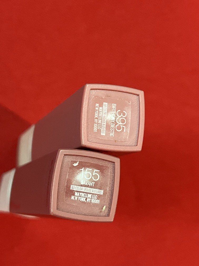 MAYBELLINE SUPER STAY MATTE INK PER PIECE (Category: Makeup) located in Manila. Submitted by luxeclassyshop (Listing ID 1462124996, Image 3). Description: Per piece Superstay matte Shade ink-395birthday bestie 155 SAVANT Fullsize No box Original .