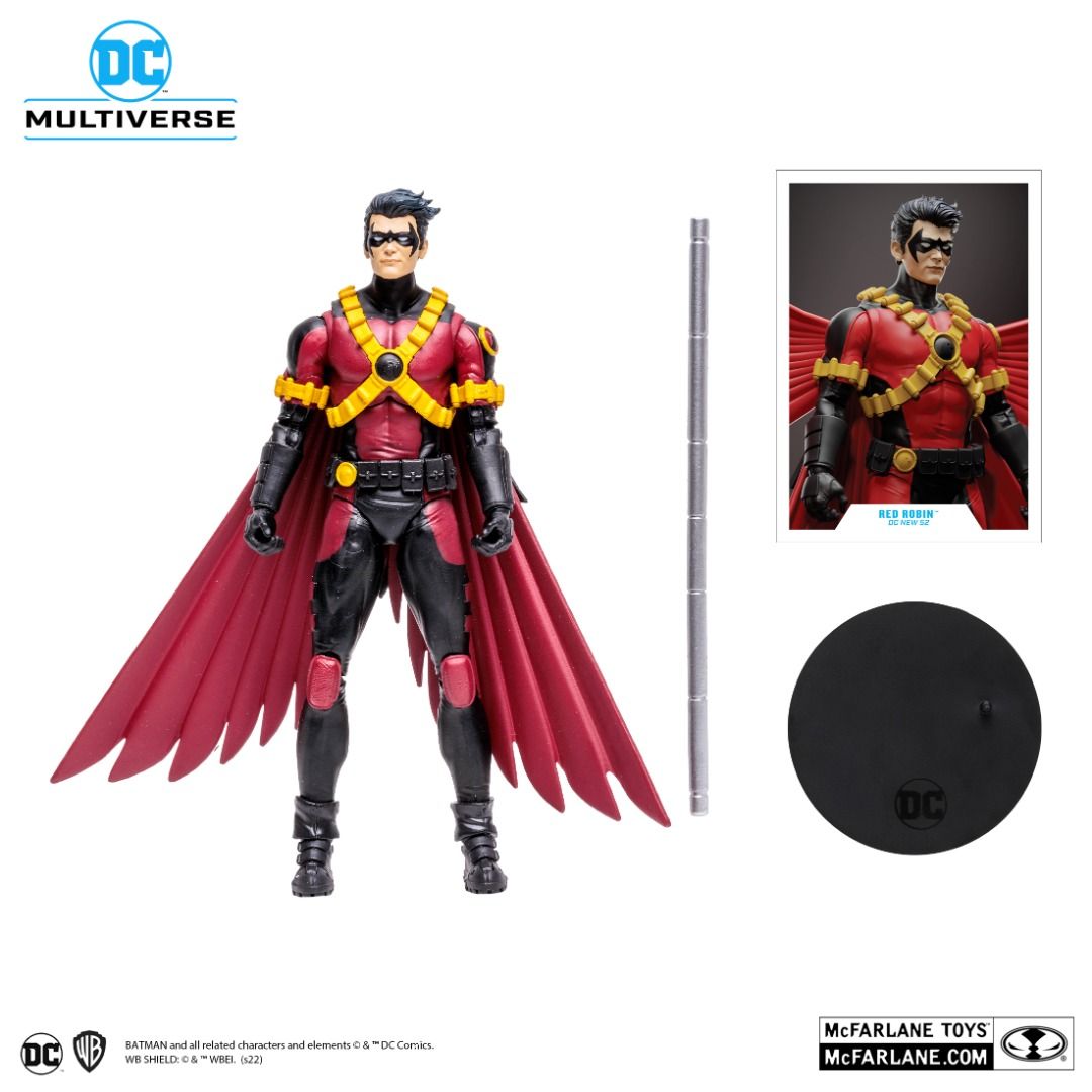 McFarlane DC Multiverse - Red Robin Tim Drake (New 52) (Category: Figurines & Statues) located in Pasay City. Submitted by zoomgio (Listing ID 1462041337, Image 2). Description: Condition: BIB and good as new. **100% genuine/original/authentic product. No lowballers please. Features: - Incredibly detailed 7” scale figure based on the DC MULTIVERSE - Designed with Ultra Articulation with up to 22 moving parts for full range of posing and play MOP: