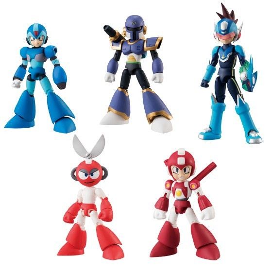 Mega Man Action Figure Set (Category: Figurines & Statues) located in Caloocan City. Submitted by hobbym8 (Listing ID 1462202544, Image 1). Description: - Set of 5 Mega Man action figures - Includes Mega Man X, Vile, Zero, Bass, and a red robot with scissors - Perfect for collectors and fans of the Mega Man series - Figures are articulated and ready for display.