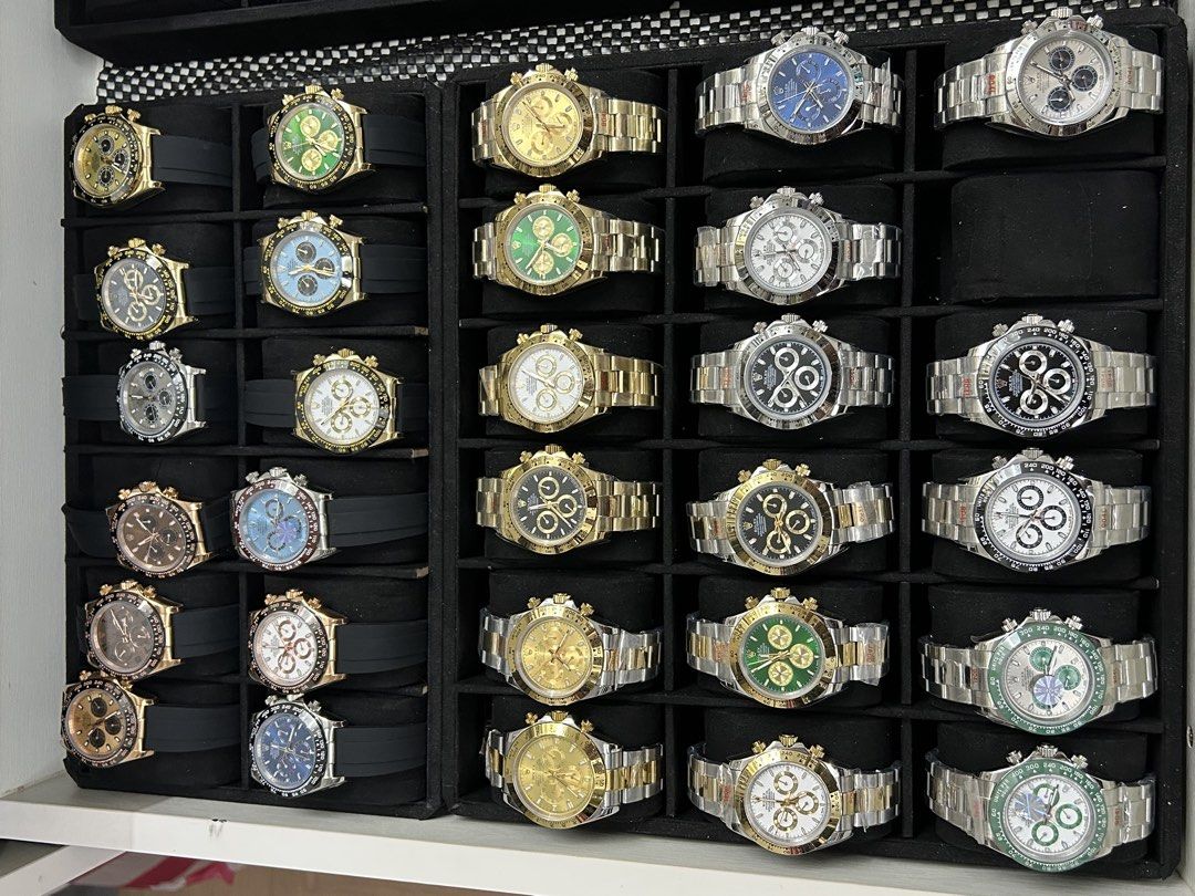 MEN WATCHES - Various Models Available (Category: Luxury Watches) located in San Juan City. Submitted by wristcheckdiaries (Listing ID 1462068525, Image 2). Description: - Collection of Rlx watches available. - Features various dial colors and strap options. - Feel free to message with any questions..