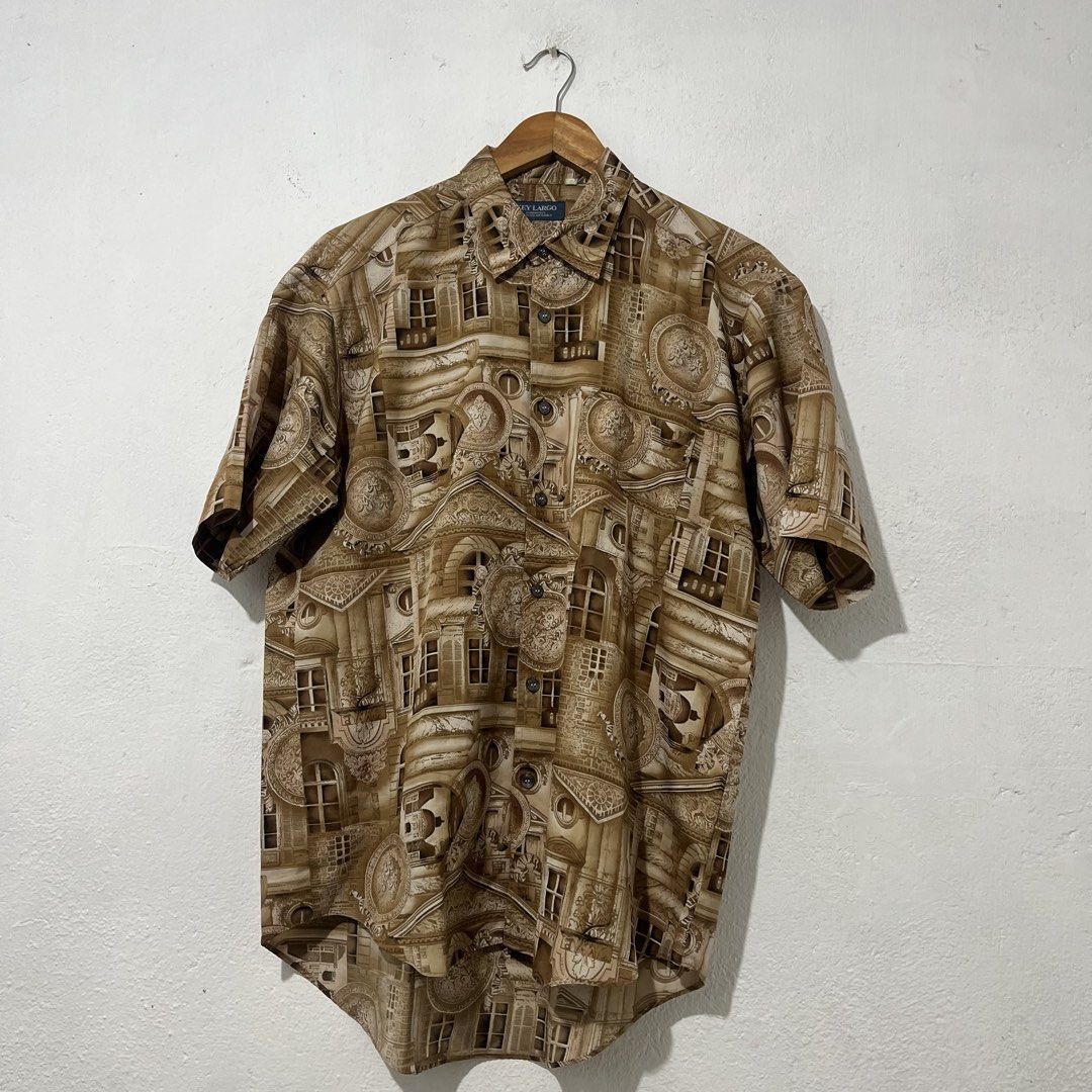 Men's Brown Button down Shirt [Large] (Category: Tshirts & Polo Shirts ) located in Quezon City. Submitted by jpsstore (Listing ID 1462160298, Image 3). Description: Size: Large Width: 22" Length: 27" MOP: Gcash SHIPPING: J&t | Lalamove.
