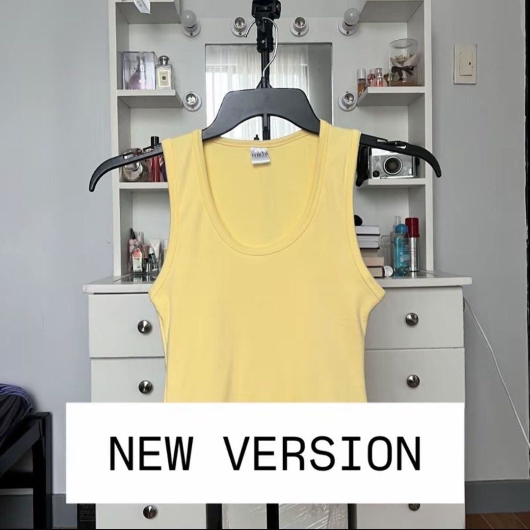 Michi lemon yellow top (Category: Sleeveless) located in Manila. Submitted by okaykloset (Listing ID 1462211005, Image 1). Description: Brand new Rfs: color doesn't compliment me Mop: gcash/gotyme/bank transfer Mod: lalamove/jnt.