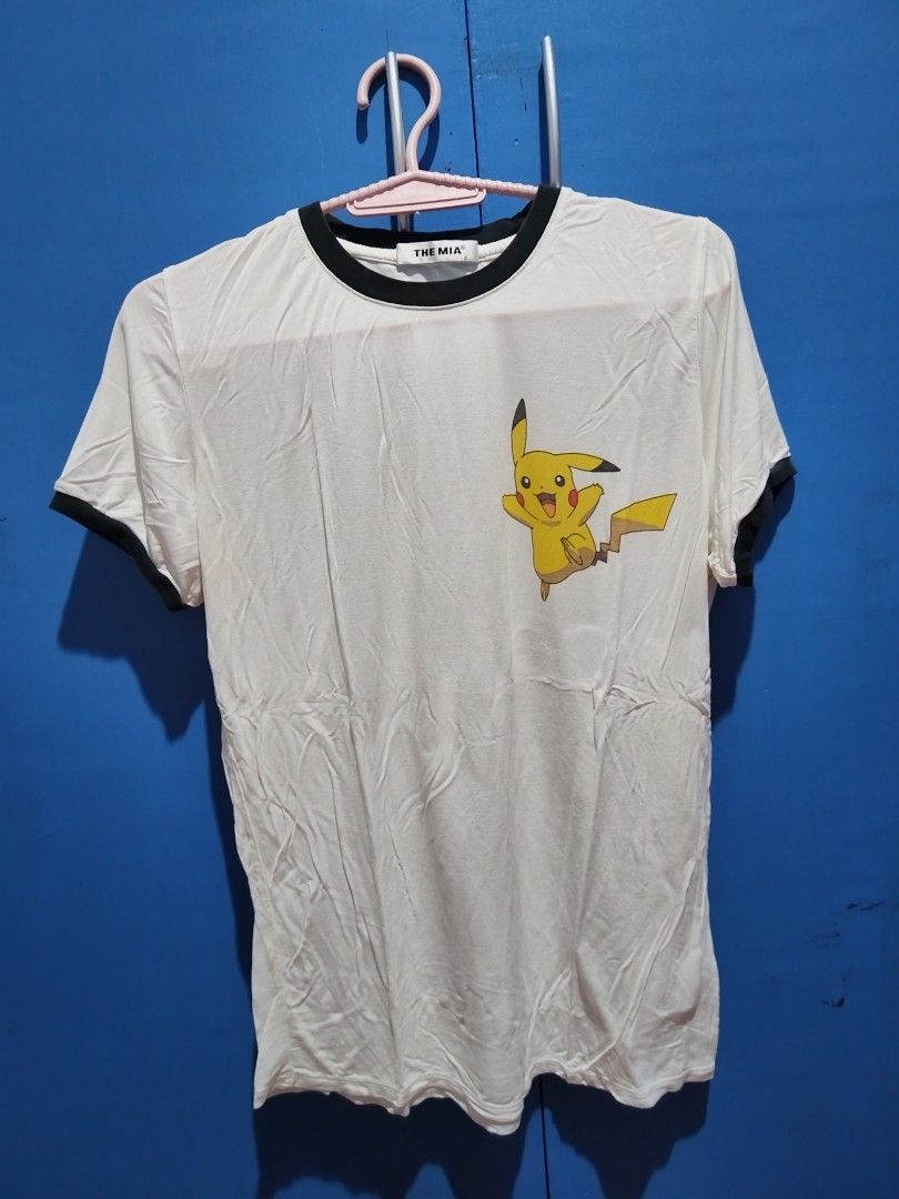 Mighty Fine presents POKEMON Pikachu Ringer Shirt (Category: Shirts) located in San Pedro. Submitted by ajisai26 (Listing ID 1462248809, Image 1). Description: Mighty Fine presents Pokemon Character: Pikachu Size: S Ringer Tee Heavily used but wearable manage expectations.