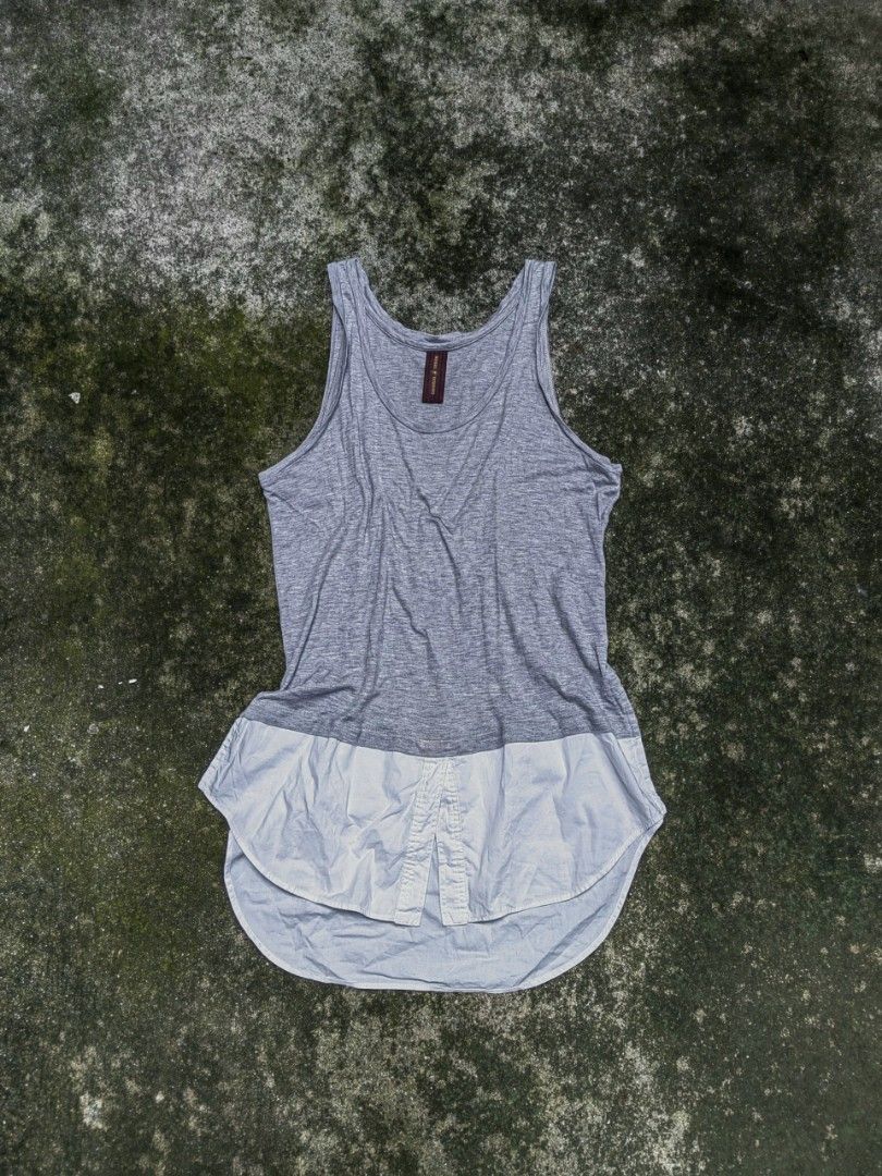 Mihara Yasuhiro Layered Tanktop (Category: Formal Shirts) located in Taguig. Submitted by xurocurations (Listing ID 1462124622, Image 1). Description: -17 Width -21 Length -30 Length(Shoulder to Extended part) -pinhole and bleachhits flaws.