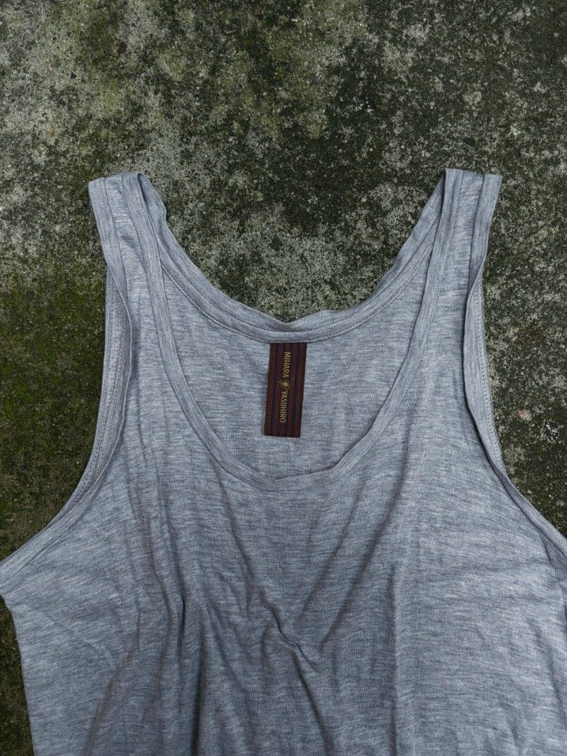Mihara Yasuhiro Layered Tanktop (Category: Formal Shirts) located in Taguig. Submitted by xurocurations (Listing ID 1462124622, Image 2). Description: -17 Width -21 Length -30 Length(Shoulder to Extended part) -pinhole and bleachhits flaws.
