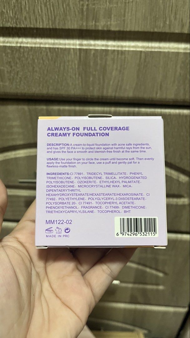 MINIMELI Full Coverage Creamy Foundation SPF 30 - Shade 02 (Category: Makeup) located in Rizal. Submitted by skincarehaulph (Listing ID 1462084929, Image 3). Description: 3 pcs available - MINIMELI Full Coverage Creamy Foundation by Sace Lady - Shade: 02 - Formula: Cream-to-liquid - SPF: 30 - Coverage: Full - Lasting Wear: Up to 12 hours - Finish: Smooth, blameless-free - Size: 7.5g - Achieve a flawless look!.