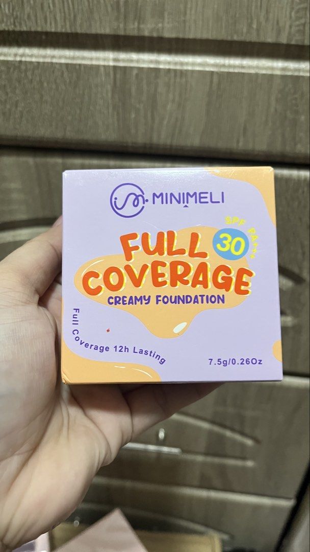 MINIMELI Full Coverage Creamy Foundation SPF 30 - Shade 02 (Category: Makeup) located in Rizal. Submitted by skincarehaulph (Listing ID 1462084929, Image 1). Description: 3 pcs available - MINIMELI Full Coverage Creamy Foundation by Sace Lady - Shade: 02 - Formula: Cream-to-liquid - SPF: 30 - Coverage: Full - Lasting Wear: Up to 12 hours - Finish: Smooth, blameless-free - Size: 7.5g - Achieve a flawless look!.