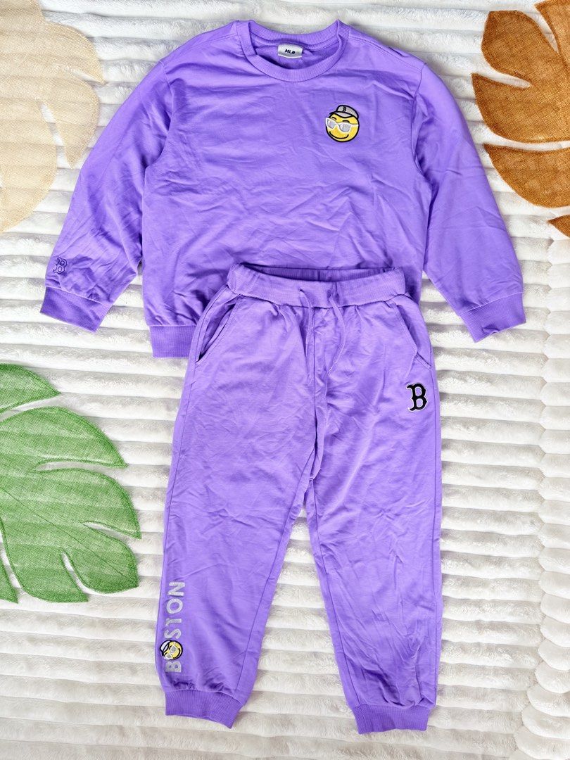 MOB BOSTON Redsox Terno -Cotton Purple 9Y (Category: Babies & Kids Fashion) located in La Trinidad. Submitted by true_kidsclothing (Listing ID 1462176281, Image 1). Description: 𝙎𝙞𝙯𝙚 𝙤𝙣 𝙩𝙖𝙜: 9 yrs old 💯Legit / Authentic 📌Excellent used condition 📌Color rate: 9.8/10 .