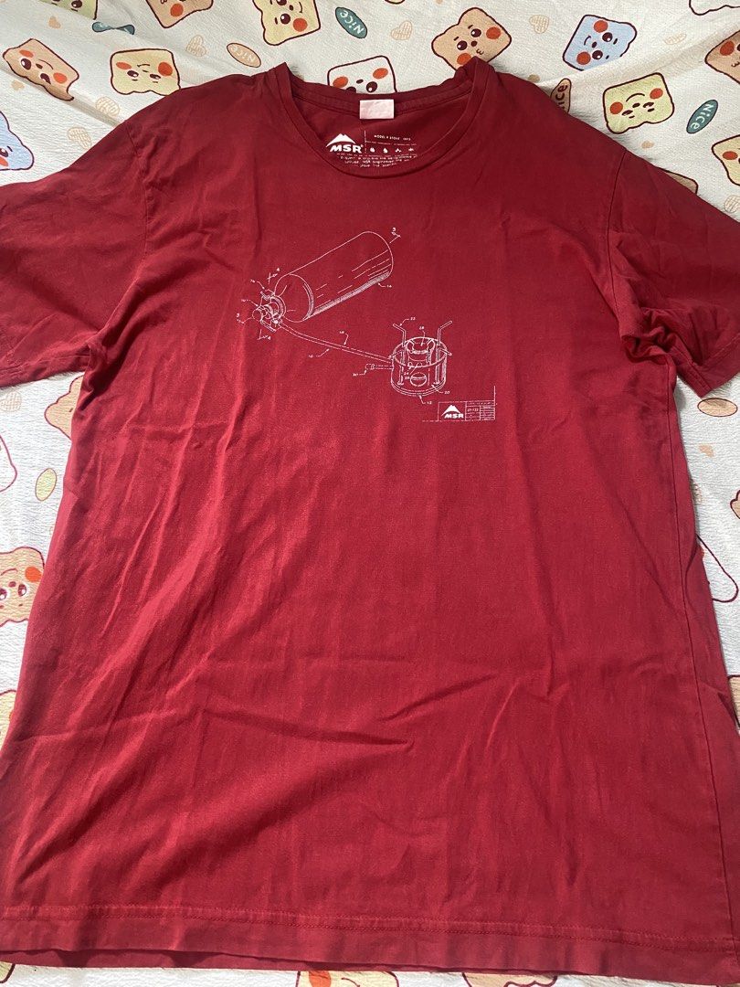MSR Model 9 Stove T-Shirt Large Red (Category: Tshirts & Polo Shirts ) located in Davao. Submitted by _belalua (Listing ID 1462075117, Image 1). Description: - Red MSR T-shirt - Size: Large - Graphic: Blueprint of the MSR Model 9 stove - Origin: Made in India - Ideal for: Outdoor enthusiasts, MSR gear collectors - Details: Showcases technical aspects of the classic stove - Branding: Mountain Safety Research on sleeve tag -Authentic.
