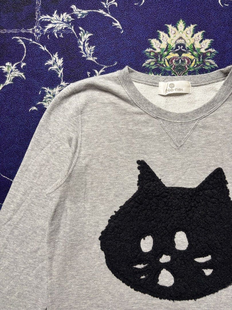 Ne Net Nya Cat Glittered Big Cat Face (Category: Tshirts & Polo Shirts ) located in Valenzuela. Submitted by telagram (Listing ID 1462108443, Image 2). Description: Width - 17.5 Length - 21 Shoulder - 14 Sleeves - 24 .