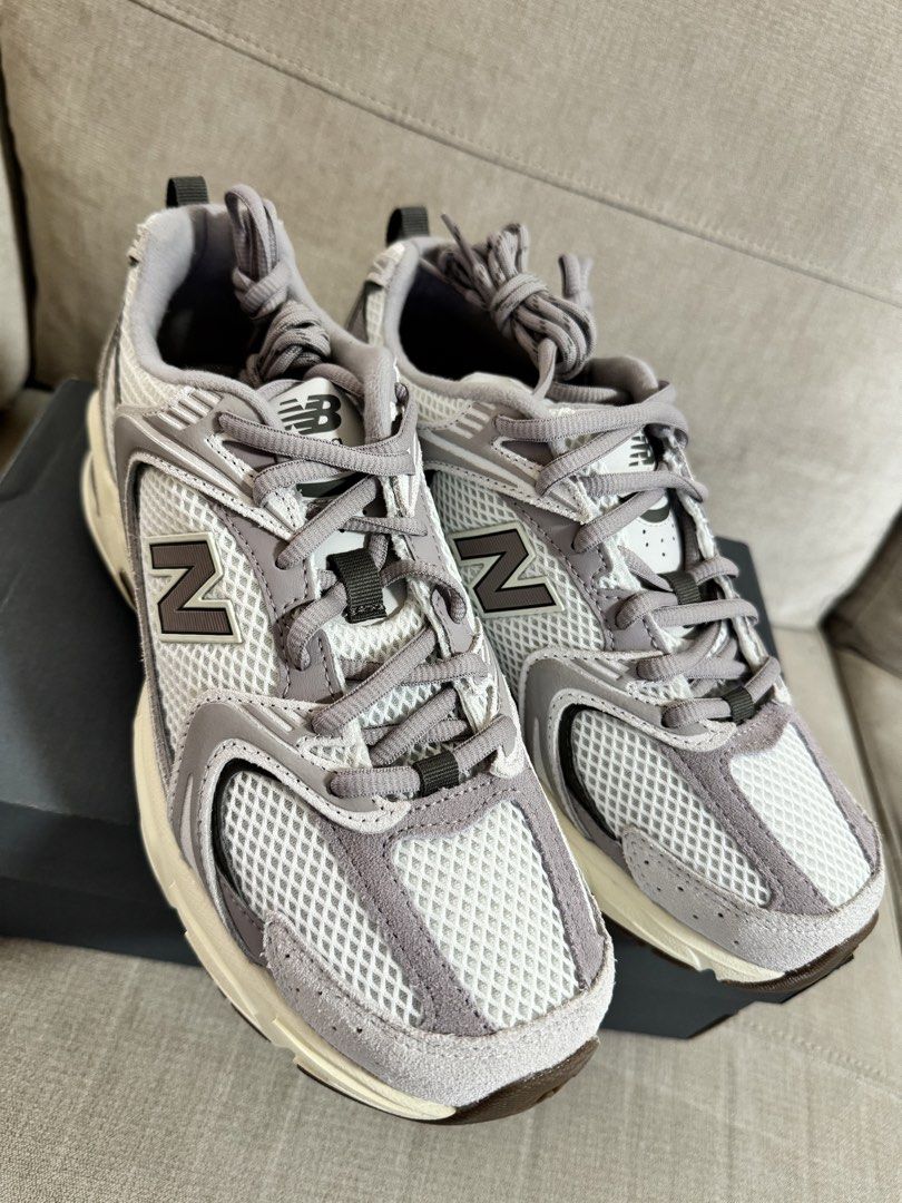 New Balance 530’s (Category: Sneakers) located in Sultan Kudarat. Submitted by karlac. (Listing ID 1462258817, Image 1). Description: New Balance 530 sneakers, beige colorway. Mesh & suede. Size 7 US Men. Comes with original box. Bought for 5,000++ selling for 5k only. .