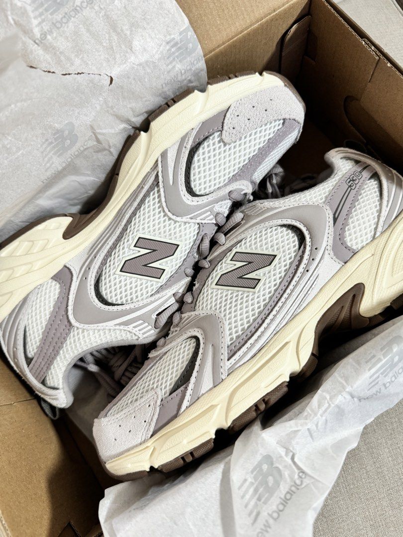 New Balance 530’s (Category: Sneakers) located in Sultan Kudarat. Submitted by karlac. (Listing ID 1462258817, Image 2). Description: New Balance 530 sneakers, beige colorway. Mesh & suede. Size 7 US Men. Comes with original box. Bought for 5,000++ selling for 5k only. .