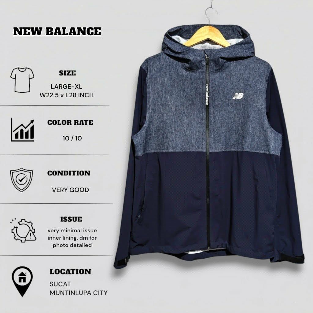 NEW BALANCE ACTIVE WEAR JACKET (Category: Coats, Jackets and Outerwear) located in Muntinlupa City. Submitted by nofame12 (Listing ID 1462164837, Image 1). Description: PLEASE CHECK THE DETAILS OF THE ITEM ON FIRST PHOTO. LOCATION - SUCAT MUNTINLUPA CITY.