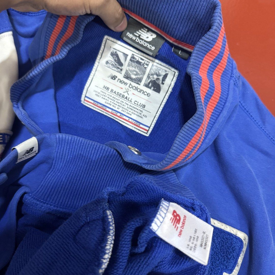 NEW BALANCE BASEBALL VARSITY JACKET (Category: Coats, Jackets and Outerwear) located in Pasig City. Submitted by buzzthrifty (Listing ID 1462204080, Image 3). Description: SIZE M-L 22x26 EXCELLENT CONDITION NEEDS WASH ONLY .
