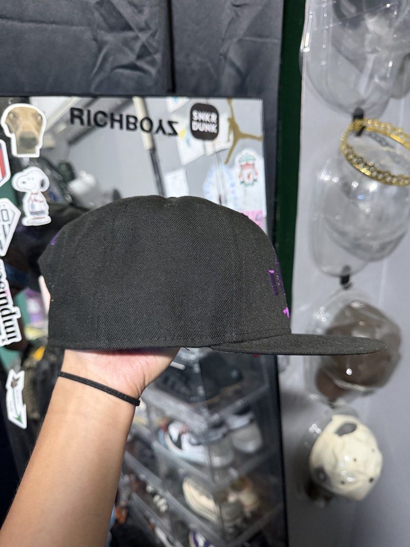 New Era x Evangelion Snapback (Category: Caps & Hats) located in Marikina City. Submitted by zucolero (Listing ID 1462192950, Image 3). Description: - New Era x Evangelion - Style: 9FIFTY Snapback - Color: Black - Design: Embroidered Evangelion Unit-01 on front - Text: 'Evangelion' embroidered on back - Logo: New Era logo on side - Size: Medium/Large - WORN LESS THAN 5 TIMES.