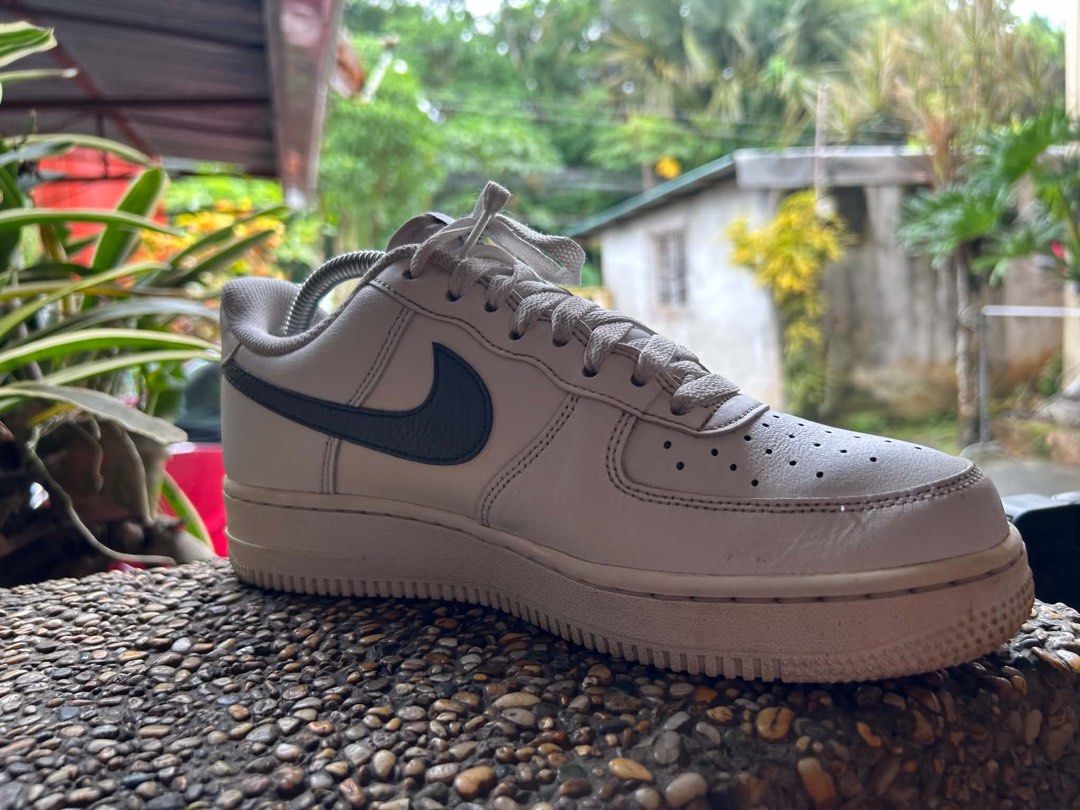 Nike Airforce 1 - Spray paint Swoosh (Category: Casual Shoes) located in Manila. Submitted by richmondb752 (Listing ID 1462183656, Image 1). Description: Lighty Used. Yellowing sole due to no longer use. All in all, good condition. Need deep clean. Bought from Footlocker Italy last 2023.