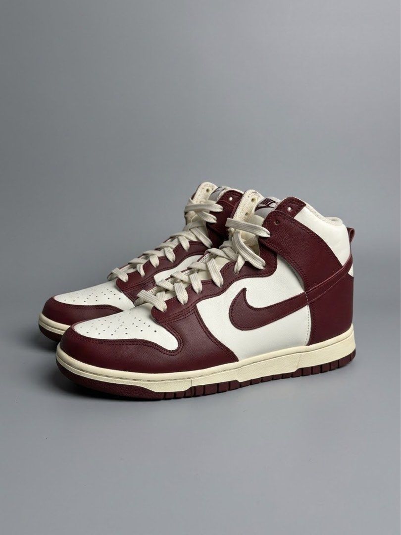 Nike Dunk High Team Red (Category: Sneakers) located in Manila. Submitted by lessstuffstudio (Listing ID 1462162565, Image 2). Description: Nike Dunk High Team Red Size 8w (25cm) Condition 9/10 Issue: No box and some yellowing in sole Negotiable for sure buyers.
