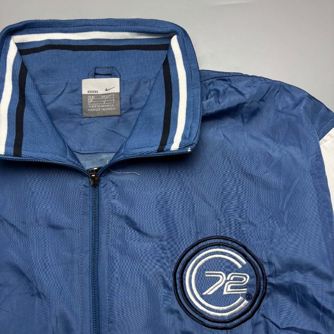 Nike Vintage '72 Track Jacket (Category: Coats, Jackets and Outerwear) located in Andop. Submitted by new.hanger (Listing ID 1462077612, Image 3). Description: 🔥 VINTAGE NIKE 72 TRACK JACKET 🔥 Clean vintage Nike 72 full-zip track jacket in blue & white. 💙🤍 Perfect for 90s / Y2K / old-school streetwear fits. • Brand: Nike • Size: XXXL • Measurements: 24 × 30 • Condition: Good vintage condition • Style: Full-Zip Track Jacket / Windbreaker • Det