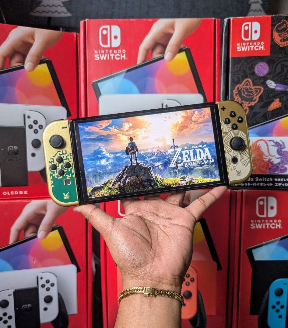 Nintendo Switch OLED Limited Edition with Games (Category: Nintendo) located in Manila. Submitted by nswitchgear (Listing ID 1462082179, Image 2). Description: 🎮 𝐅𝐎𝐑 𝐒𝐀𝐋𝐄: 𝐍𝐢𝐧𝐭𝐞𝐧𝐝𝐨 𝐒𝐰𝐢𝐭𝐜𝐡 𝐎𝐋𝐄𝐃 𝐌𝐨𝐝𝐞𝐥 with Free Games 🛒💰₱12,999 🎮Comes with 8 Accounts with Multiple Shared Game list can be installed no need to buy expensive games for mean time :) 📦 Complete Set: • Nintendo Switch OLED console • Dock • Joy-Con (L & R)
