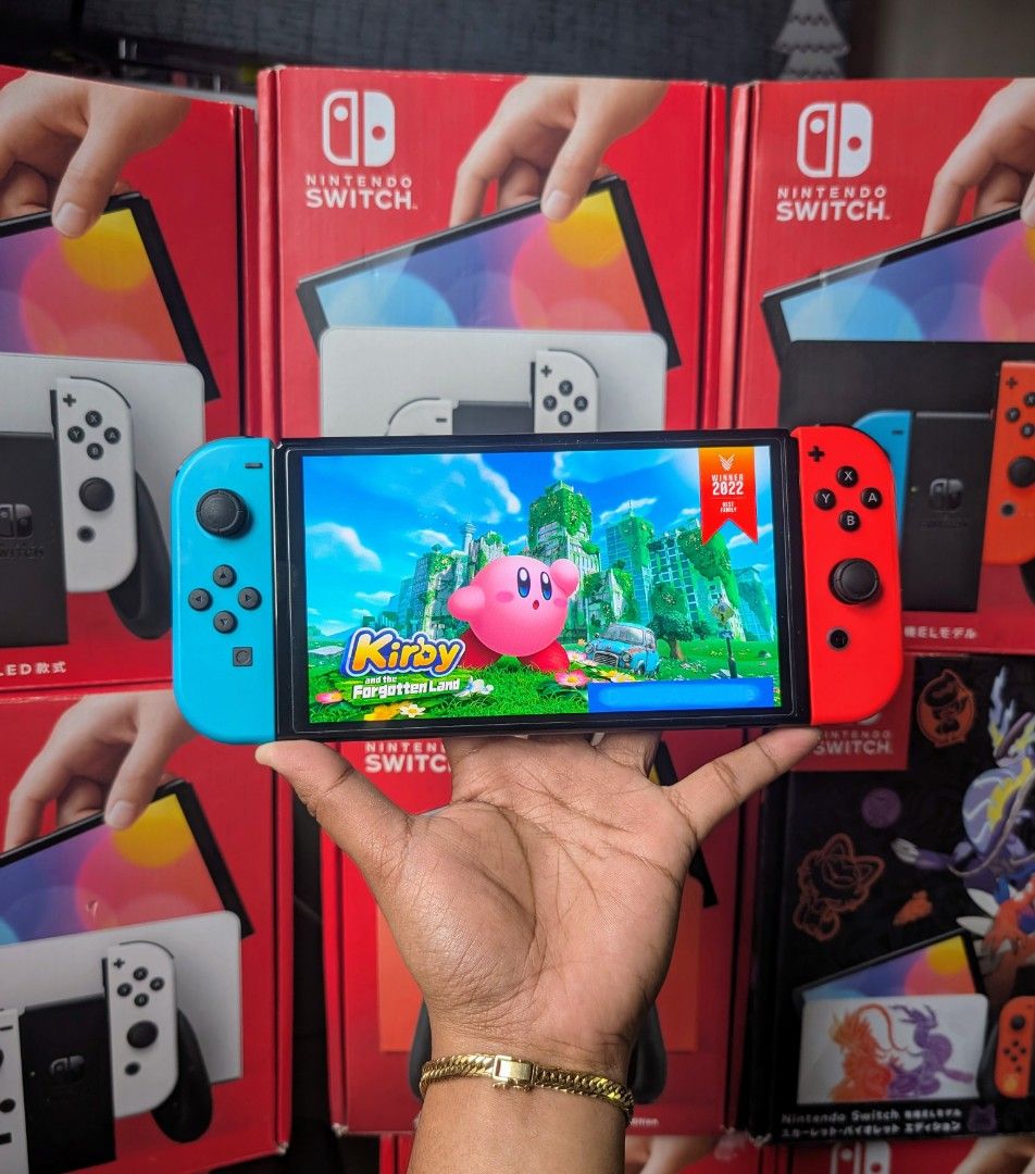 Nintendo Switch Oled with Games (Category: Nintendo) located in Manila. Submitted by nswitchgear (Listing ID 1462082696, Image 2). Description: 🎮 𝐅𝐎𝐑 𝐒𝐀𝐋𝐄: 𝐍𝐢𝐧𝐭𝐞𝐧𝐝𝐨 𝐒𝐰𝐢𝐭𝐜𝐡 𝐎𝐋𝐄𝐃 𝐌𝐨𝐝𝐞𝐥 with Free Games 🛒💰₱11,999 🎮Comes with 8 Accounts with Multiple Shared Game list that can be installed , no need to buy expensive games for mean time :) 📦 Complete Set: • Nintendo Switch OLED console • Dock • Joy-Con (L & R) • Joy-Co