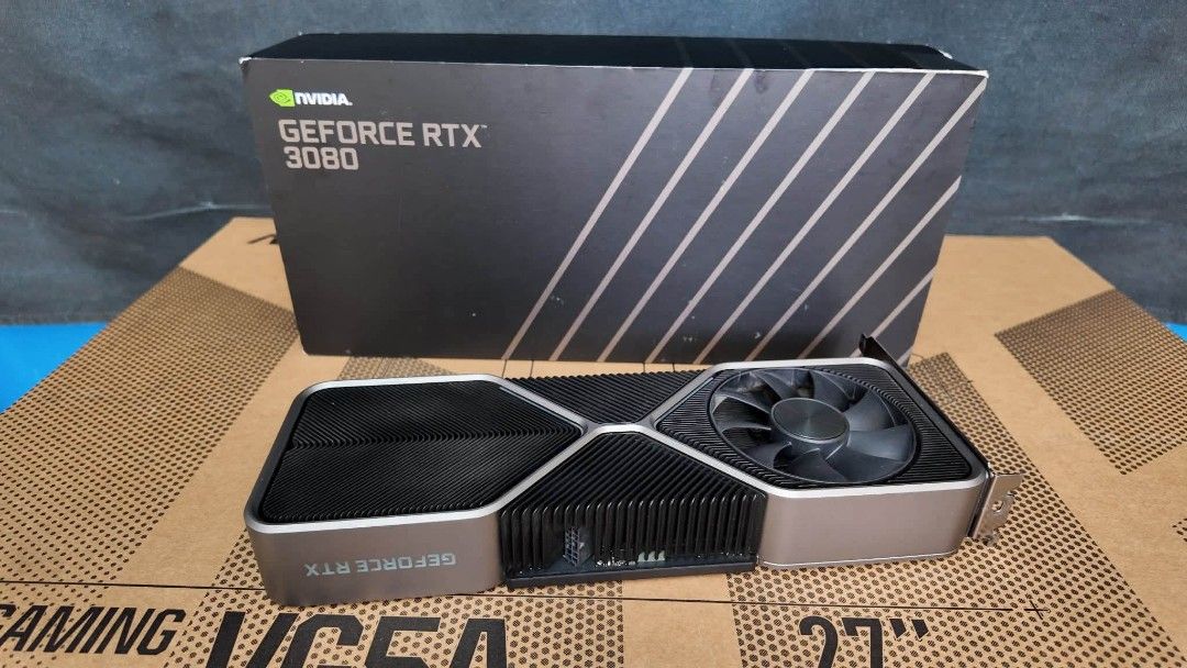 NVIDIA GeForce RTX 3080 Founders Ed Graphics Card (Category: Computer Parts) located in Manila. Submitted by raventan19 (Listing ID 1462137247, Image 2). Description: For sale only, no swap. - Complete with box. - Used in light gaming only - In excellent working condition - Used in a well ventilated place - Honest issue: naputol yung clip ng 12-pin adapter, it doesn't affect the performance. Mahirap pong tanggalin yung 12-pin adapter kaya fit na 
