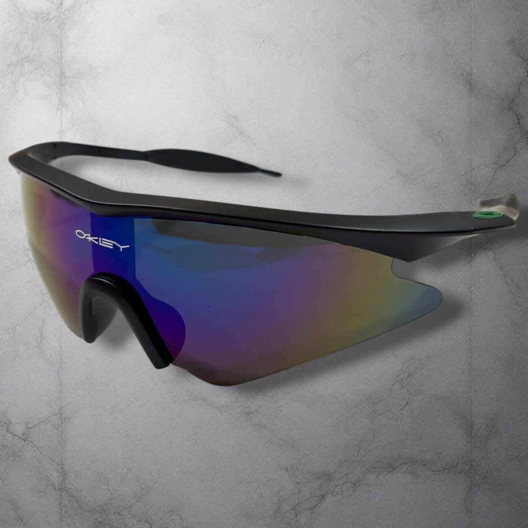 Oakley Sunglasses with Case (Category: Sunglasses & Eyewear) located in Cavite. Submitted by itsayaaa (Listing ID 1462093249, Image 1). Description: - Oakley sunglasses - Black frame with vibrant multi-colored lenses - Model number: 009101 - Comes with a protective hard case - Ideal for sports activities or everyday wear - Ready for a new owner!.