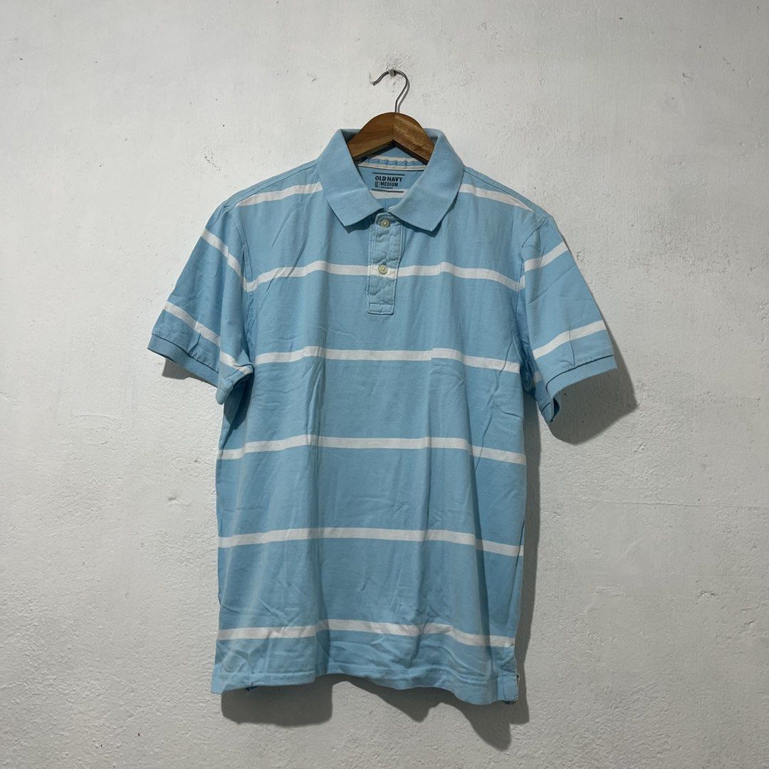 Old Navy Men's Stripe Polo Shirt [Medium] (Category: Tshirts & Polo Shirts ) located in Quezon City. Submitted by jpsstore (Listing ID 1462161574, Image 3). Description: Size: Medium Width: 20" Length: 24" MOP: Gcash SHIPPING: J&t | Lalamove.