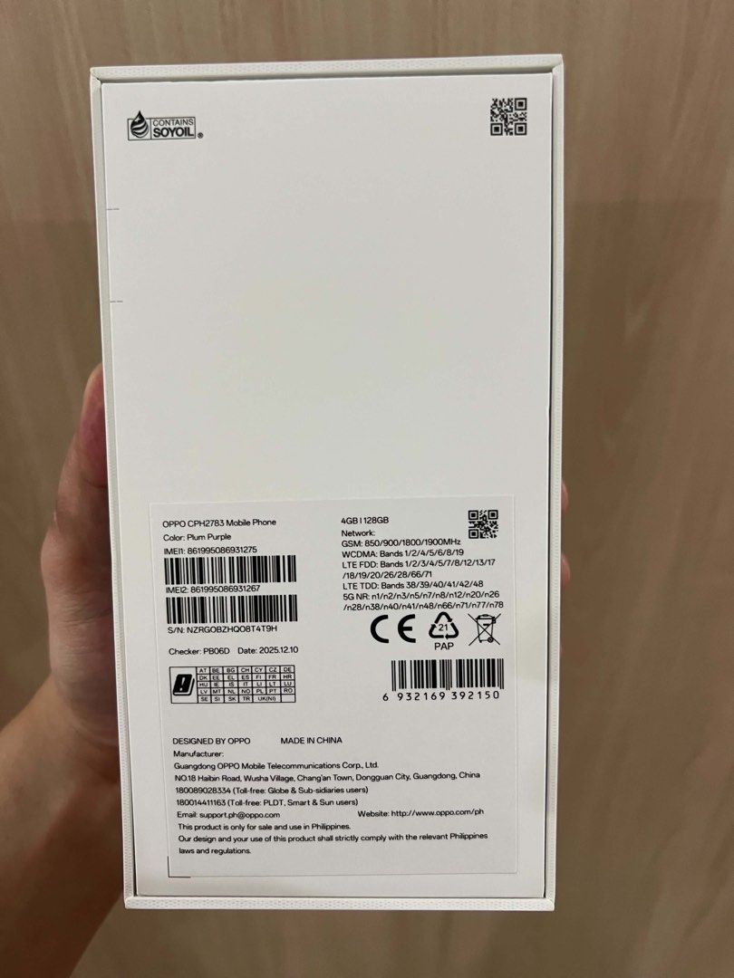 OPPO A6x 5g (Category: OPPO) located in Manila. Submitted by aj.honey (Listing ID 1462045300, Image 2). Description: - Brand New OPPO A6x 5G - Color: Plum Purple - Sealed and Unopened - 6500mAh Large Battery - MediaTek Dimensity 6300 Mobile Platform - 120Hz Ultra Bright Display - 50MP Ultra-Clear Camera - 5G Ready - Meetup available at Robinson’s Otis.