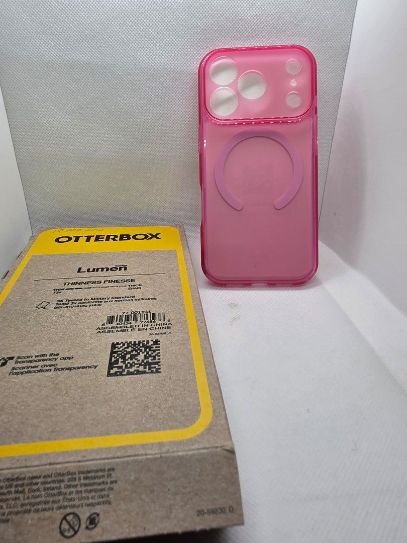 Otterbox lumen case for iphone 18 pro (Category: Cases & Sleeves) located in Las Pinas. Submitted by jhered (Listing ID 1462204525, Image 3). Description: Sale Brandnew Original With magsafe Sale for 3300 Sealed Las pinas area.