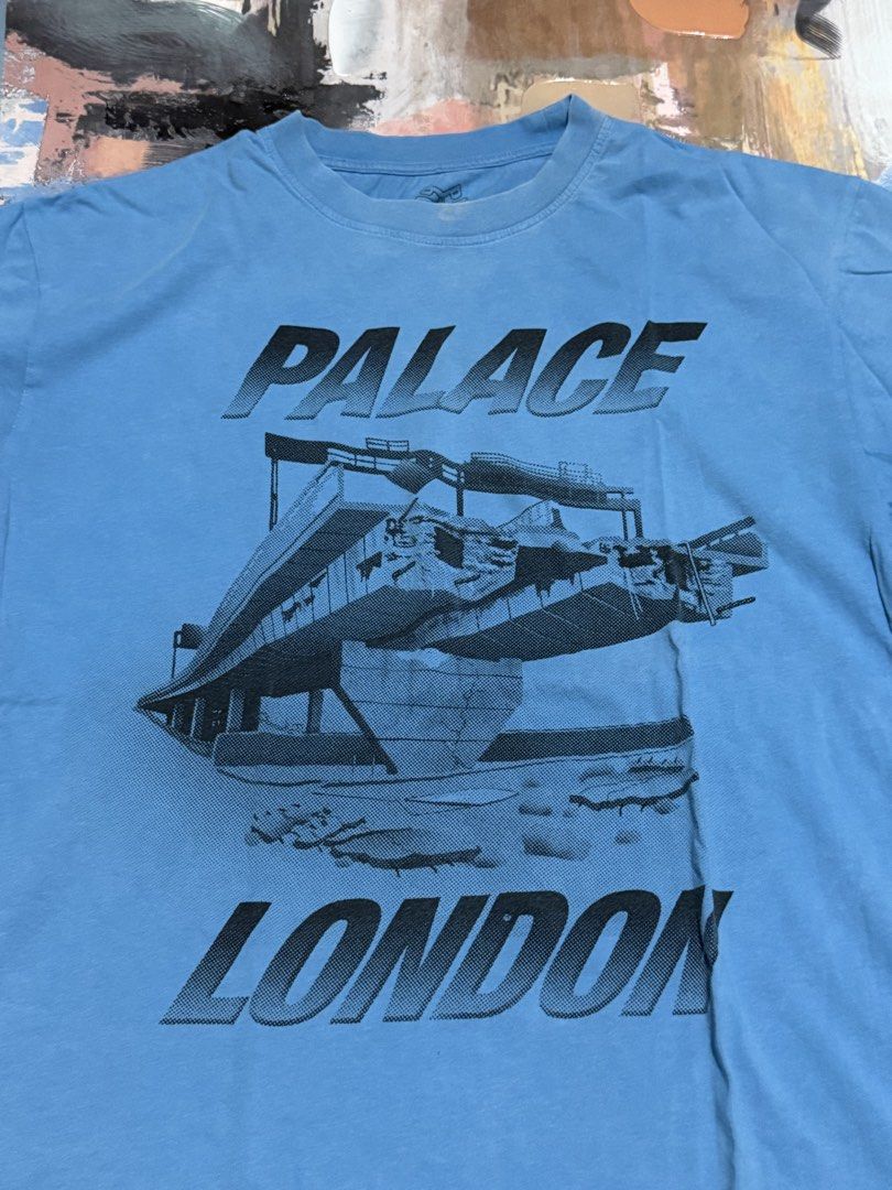 Palace tee (Category: Tshirts & Polo Shirts ) located in Las Pinas. Submitted by thrftmnl. (Listing ID 1462050617, Image 2). Description: Palace tee Size: Large Dimes Width: 22 Length: 27 Issue: pinhole and minimal fade.