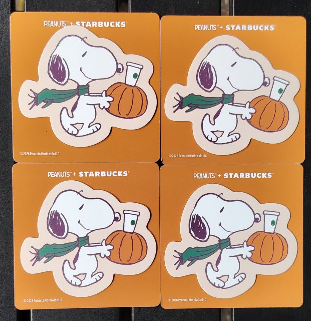 Peanuts x Starbucks Snoopy Pumpkin Card (Category: Stationery & School Supplies) located in Quezon City. Submitted by anna.anna8 (Listing ID 1462098877, Image 1). Description: - Peanuts x Starbucks card - Perfect for collection only - From a 2026 collaboration - 100 each.