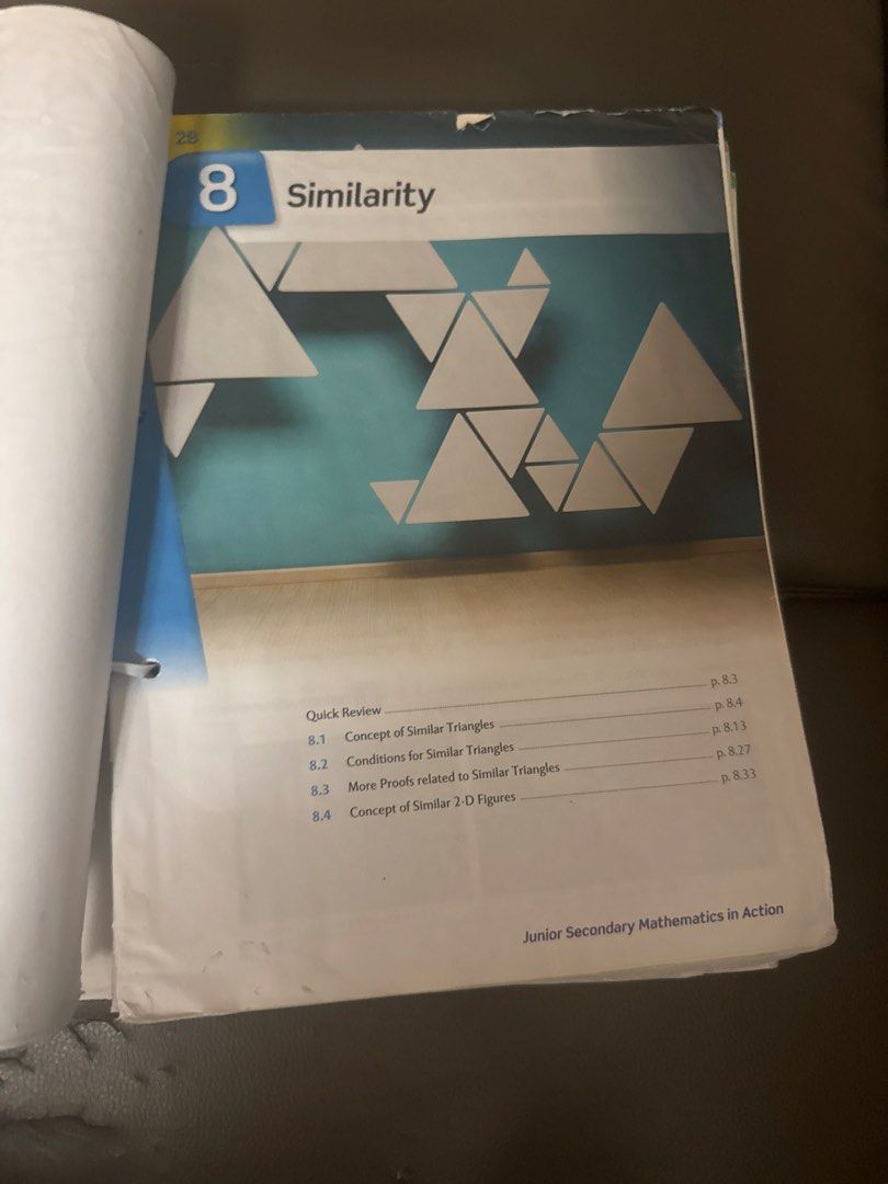 Pearson Junior Secondary Mathematics in Action 2B Textbook （分類：教科書）位於 Hong Kong。 由 md_aj 提交（商品編號 1462089042，圖片 3）。簡介： Mathematics in Action textbook for Junior Secondary students. This is the 2B volume. Covers topics like percentages, ratio, similarity, and more. Some notes and writing are present inside, as shown in the photos. Great for revision or as a supplementary learning resource.。