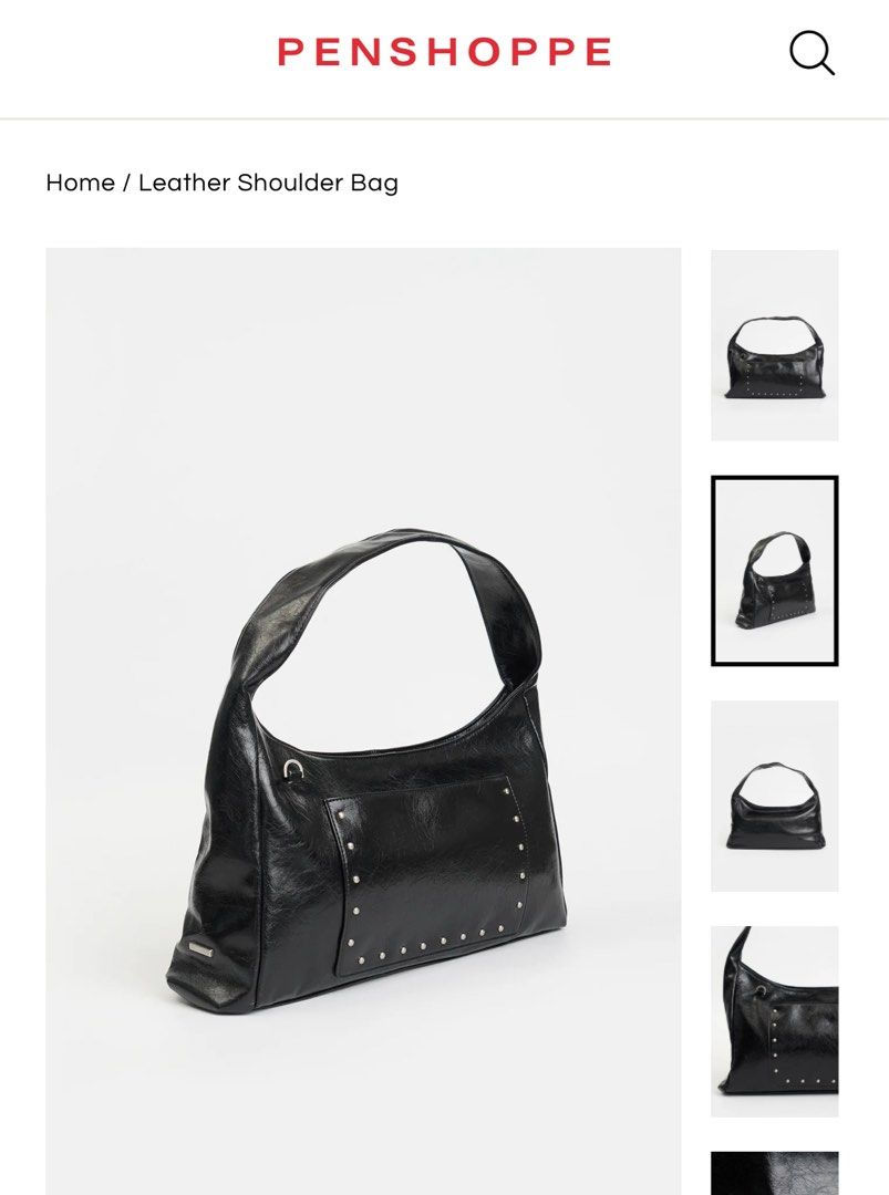 Penshoppe Leather Shoulder Bag (Category: Shoulder Bags) located in Makati City. Submitted by xizxz (Listing ID 1462099199, Image 3). Description: Brand-new spacious bag with tags and paper bag included. .