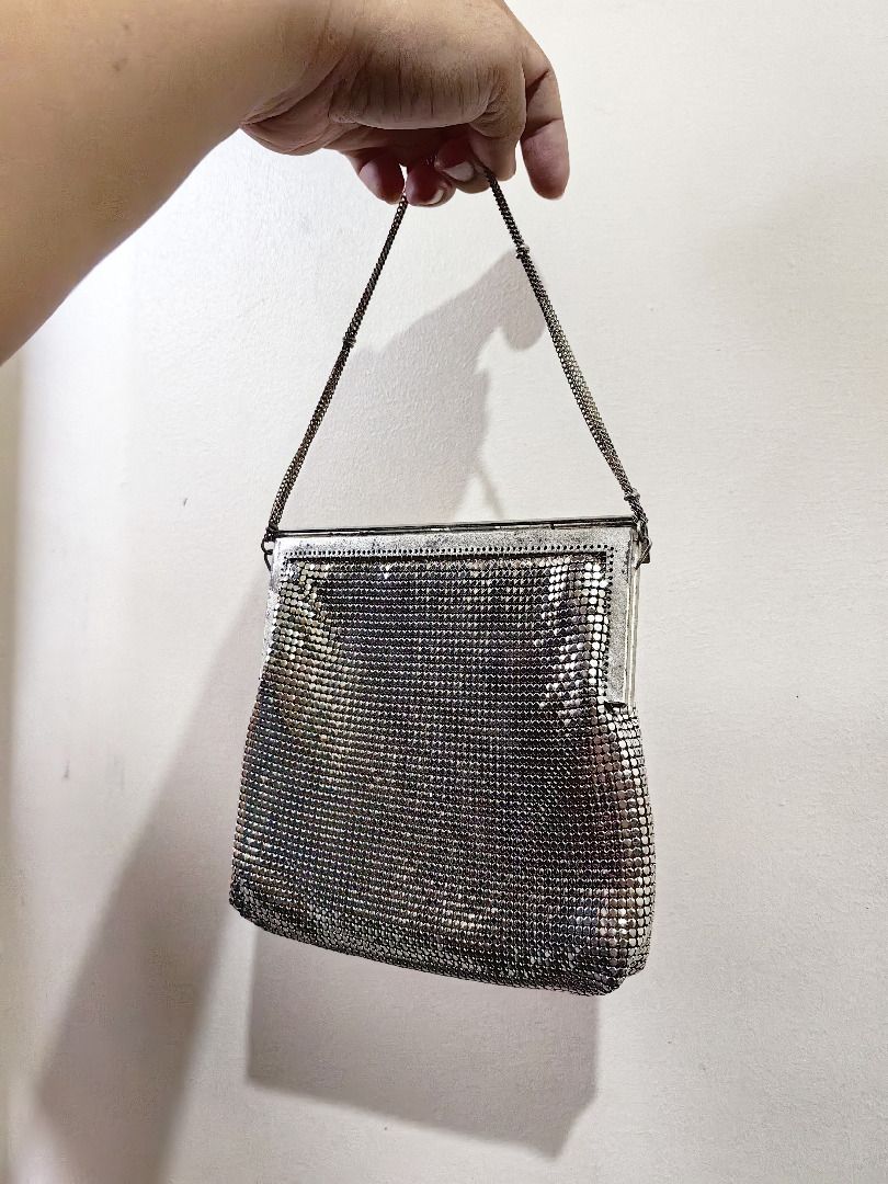 Pierre Cardin Mesh Evening Clutch Bag (Category: Clutches) located in Caloocan City. Submitted by jeremiah.curator.2026 (Listing ID 1462256481, Image 2). Description: - Vintage Pierre Cardin mesh clutch - Silver tone metal mesh - Attached chain strap - Satin-lined interior - Features Pierre Cardin logo - Ideal for parties and special occasions - A timeless accessory.