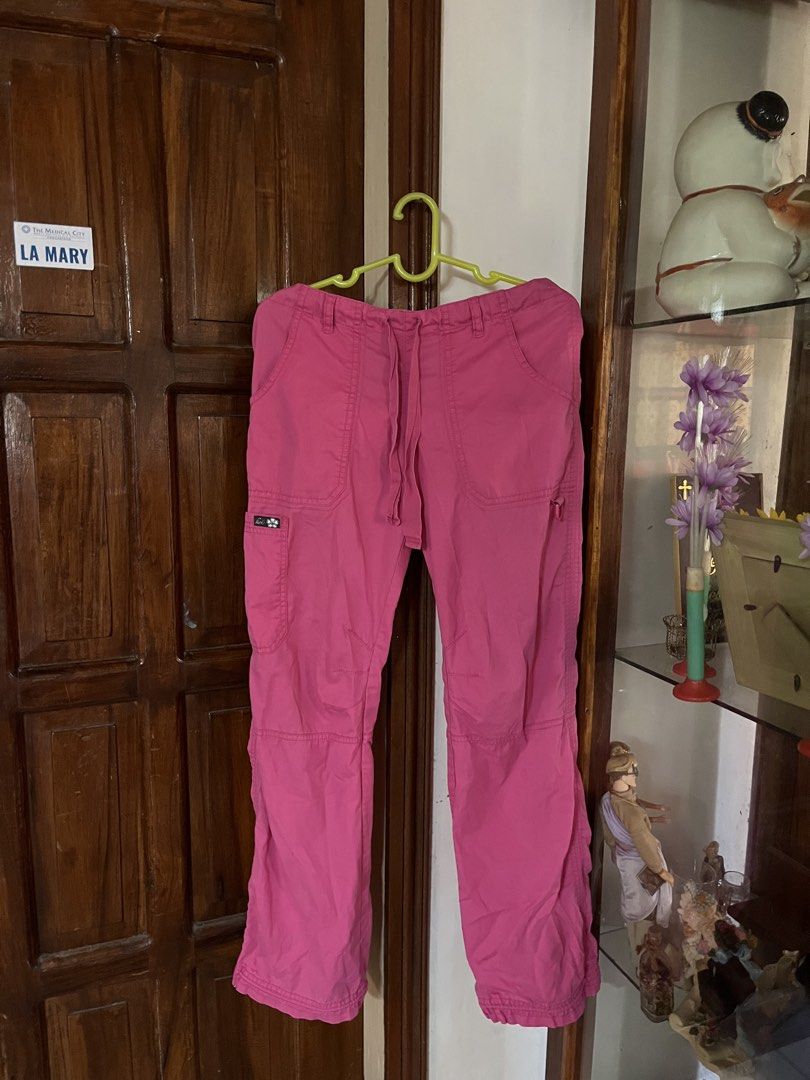 Pink Cargo Pants (Category: Jeans) located in Dagupan City. Submitted by whimsyluns (Listing ID 1462070399, Image 1). Description: cargo pants barbie pink waist: 28-30 color condition 10/10 not fitted super barbie 😍.