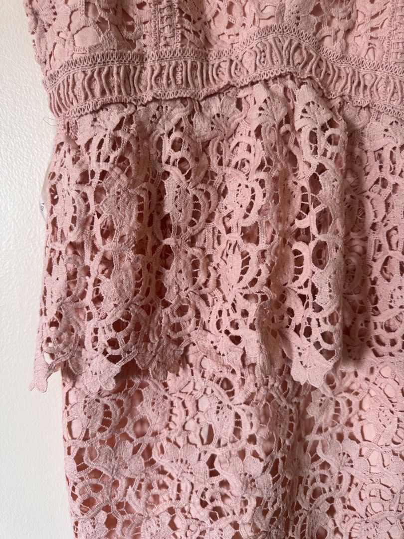 Pink Lace Spaghetti Strap Mini Dress (Category: Dresses) located in Paranaque City. Submitted by simplylizzy (Listing ID 1462073858, Image 3). Description: - high quality lace - pefect for events/party.